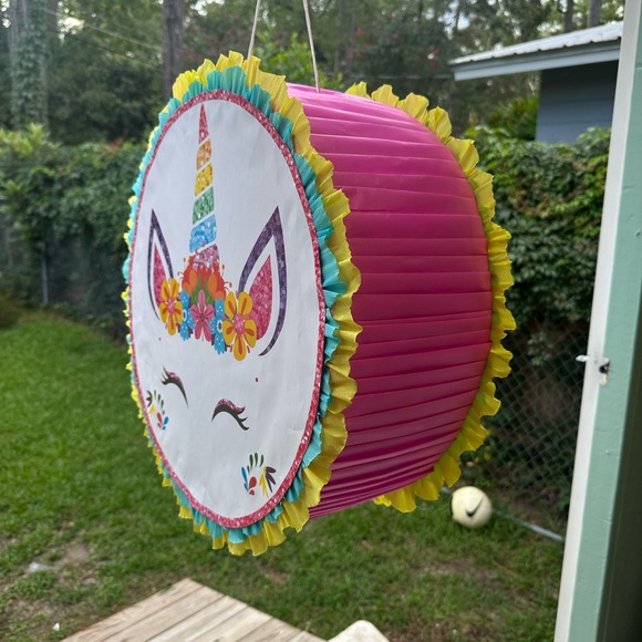 Unicorn Party Pinata with Rainbow Colors - Picture 3 of 6